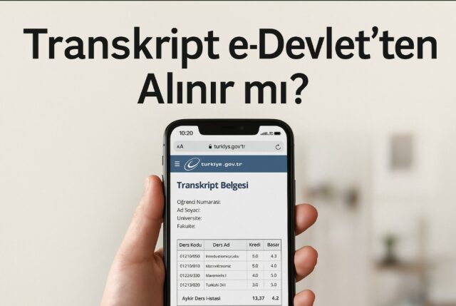 Transkript e-Devlet’ten Alınır mı