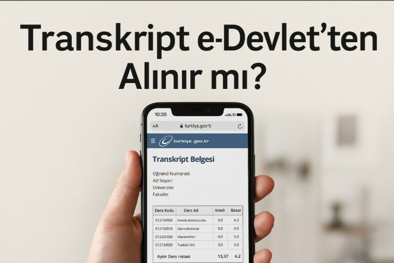 Transkript e-Devlet’ten Alınır mı?