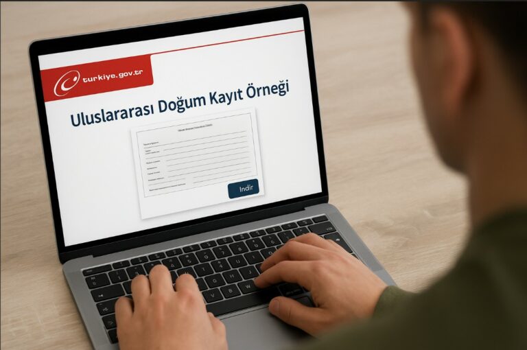 e-Devlet Uluslararası Doğum Kayıt Örneği